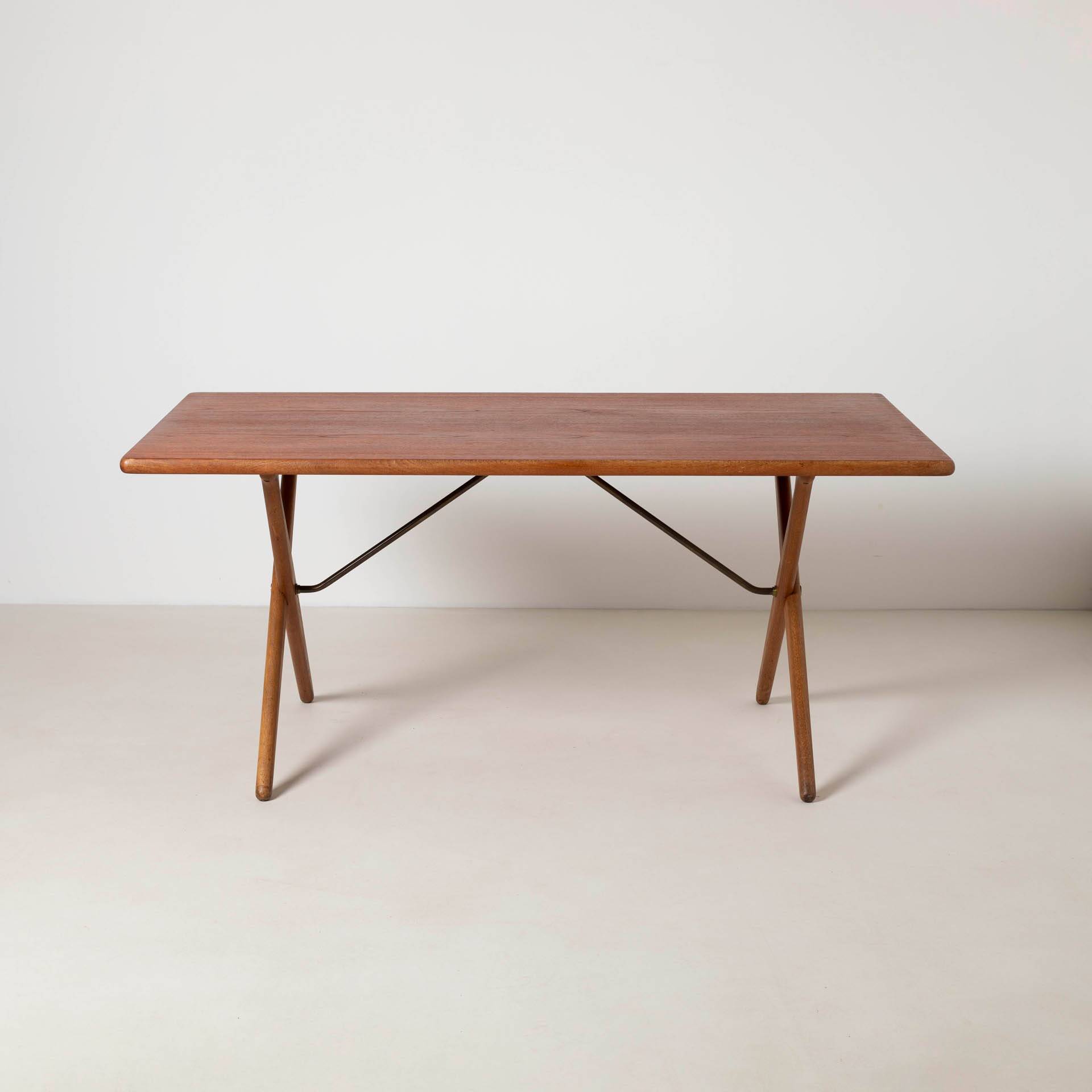 Hans Wegner AT-303 Sawhorse dining table for Andreas Tuck, Denmark, 1960s