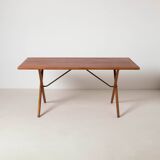 Hans Wegner AT-303 Sawhorse dining table for Andreas Tuck, Denmark, 1960s