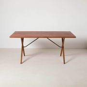 Hans Wegner AT-303 Sawhorse dining table for Andreas Tuck, Denmark, 1960s