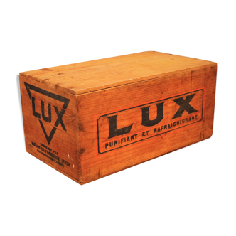 Caisse bois savon lux 1950