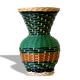 Scoubidou vase & glazed terracotta 50's