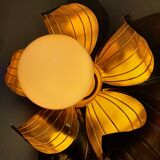 Large brass flower wall light, Jansen style, 1960