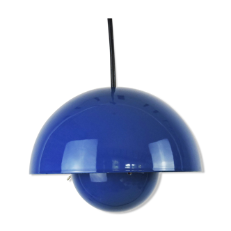 Blue Flowerpot pendant lamp by Verner Panton for Louis Poulsen, 1960s
