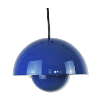 Suspension Blue Flowerpot par Verner Panton pour Louis Poulsen, années 1960