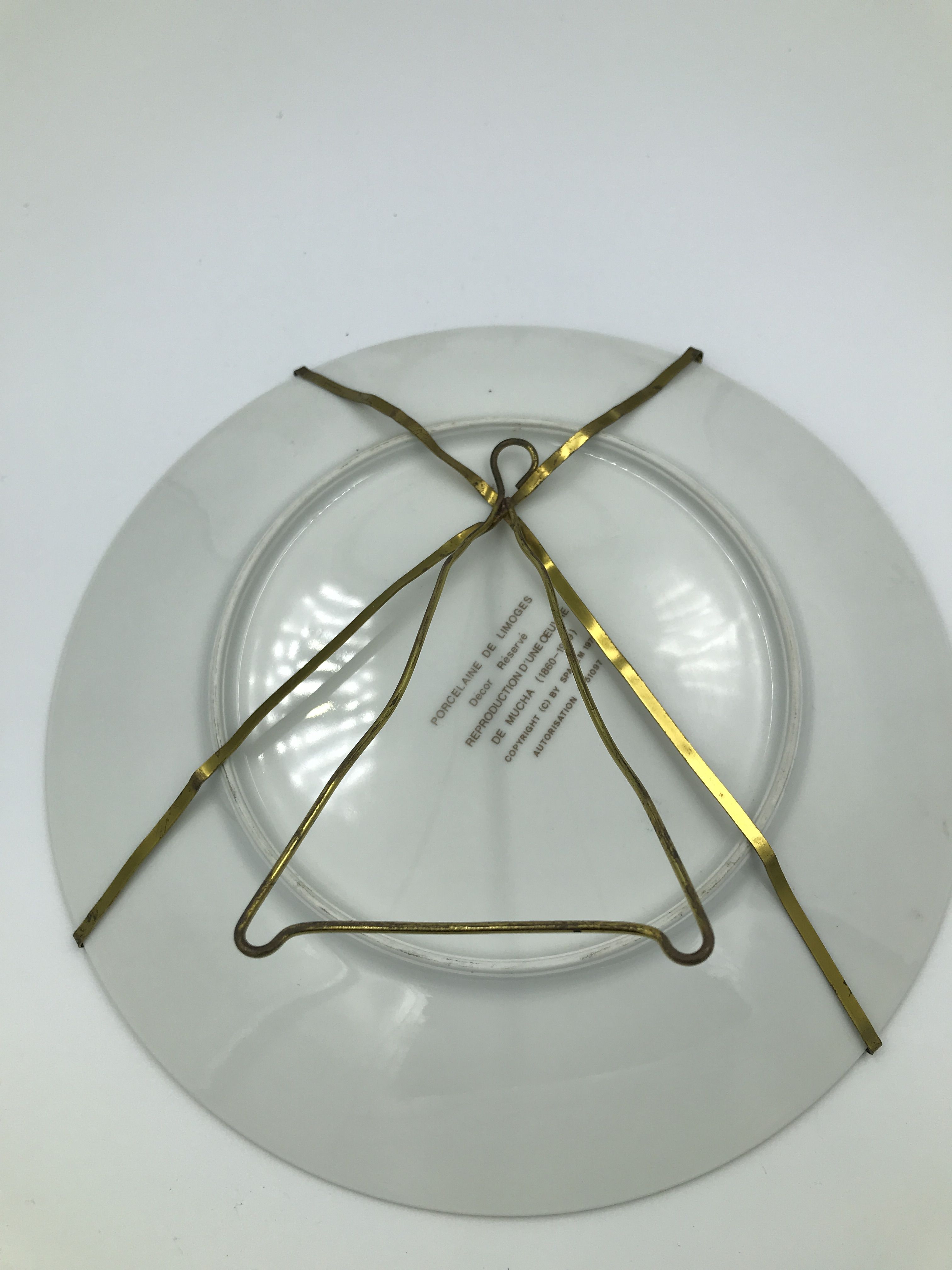 Mucha Alfons vintage Limoges porcelain collection plate