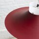 Danish red metal and opal plastic pendant lamp, 1960s