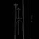 Large brutalist tripod chandelier in hammered wrought iron – Europe, circa 196