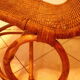 Rocking chair from the 70s in rattan and wicker