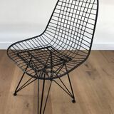 Set of 4 vintage black Eames chairs
