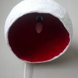 Handmade sphere lamp space age papier-mâché table lamp vintage design 70s contemporary