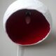 Sphère artisanale lampe space age papier mâché lampe à poser vintage design années 70 contemporain