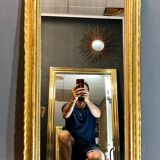 Mirror 113x59 19th century Louis-Philippe gold leaf gilding