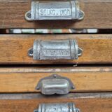 Wooden printing cabinet 36 drawers with typographic letters