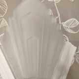 Pair of Art Deco wall sconces in plaster and pressed glass.