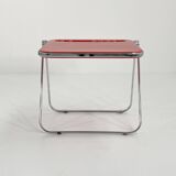 Bureau pliable platone rouge par giancarlo piretti pour anonima castelli, 1970