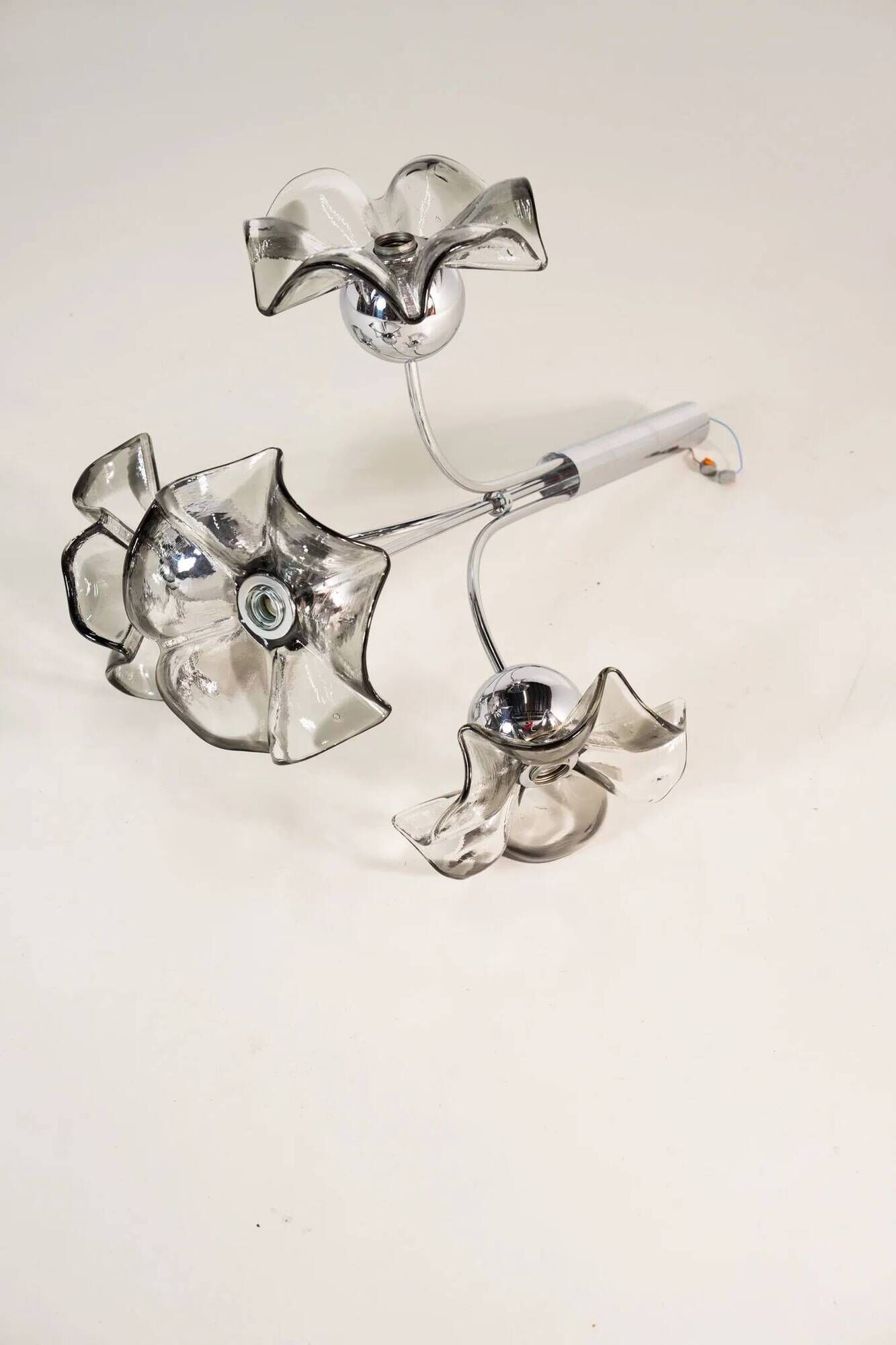 SILVER & GLASS TRIPLET HANGLAMP