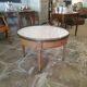 Table basse bouillotte en acajou