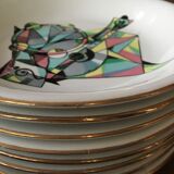 Old plates Cubists Sarreguemines