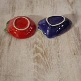 Two vintage fruit-shaped bowls