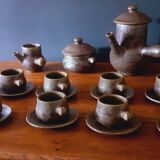 Vintage stoneware coffee set from the 60s, Maine Sars Pottery