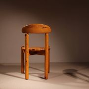 Six Dining Chairs in Pine Wood | Italy 1980s