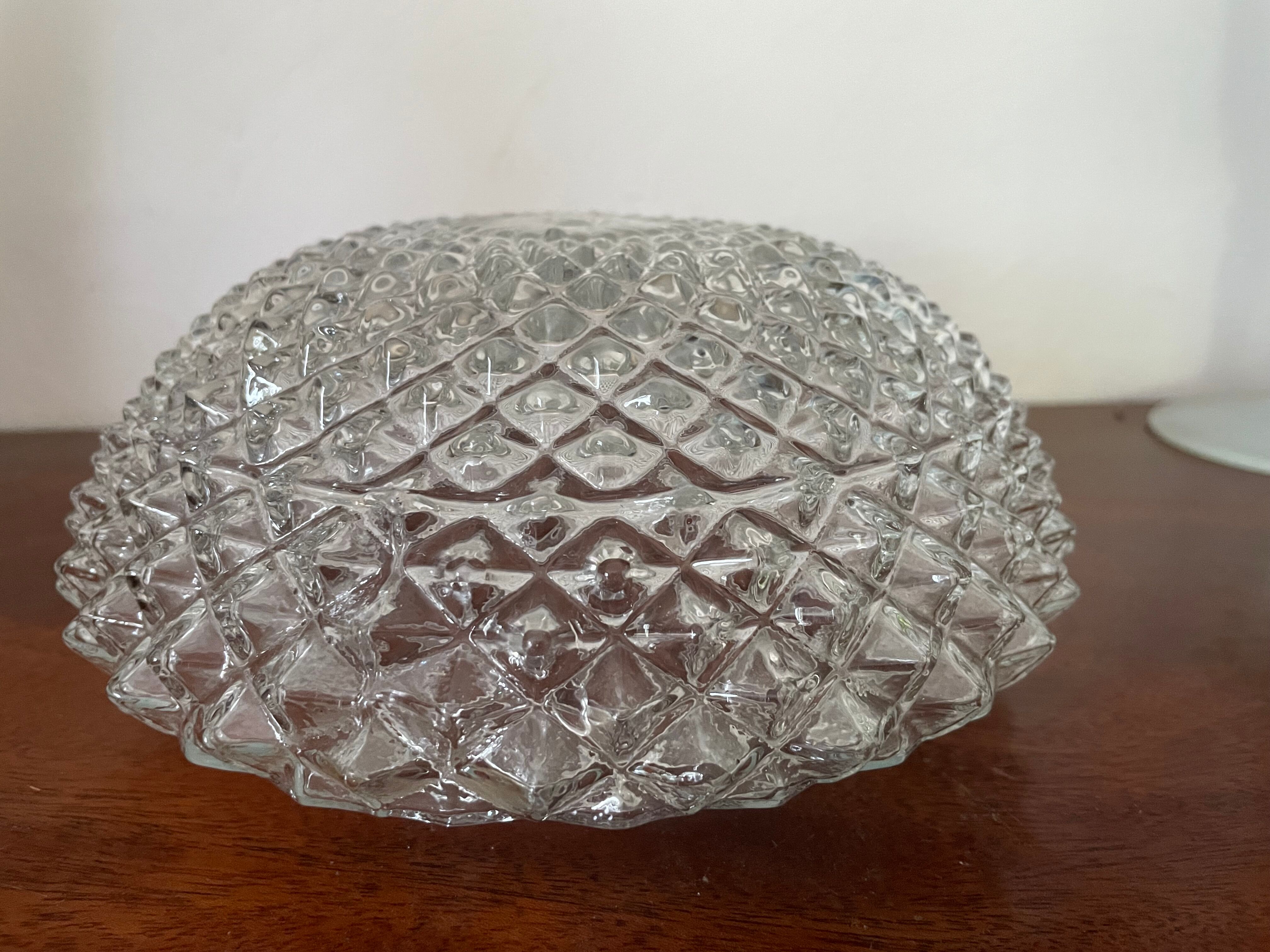 Vintage glass sea urchin ceiling lamp