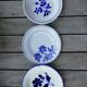 Trio of hollow dishes blue tones