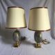 Pair of French 70s lamps Philippe Barbier style