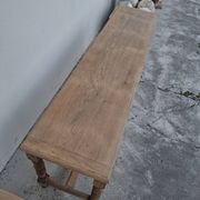 Paire de bancs de ferme rustique ancien entièrement Aérogommer