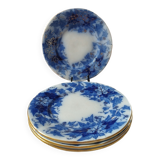 Set of 4 Bryonia model dessert plates from Sarreguemines U&C, between 1880 and 1900