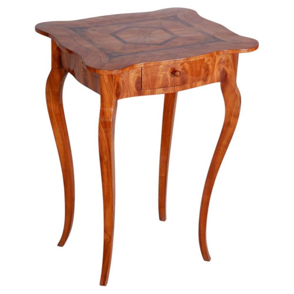 Small Classicism Cherry Table, Czechia, 1780s