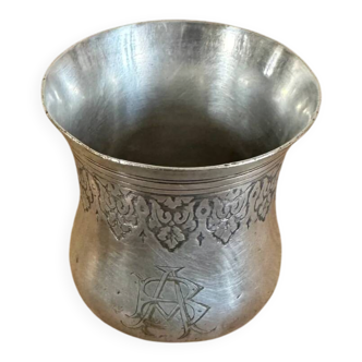 Silver-plated metal timbale