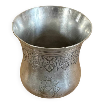 Timbale métal argenté
