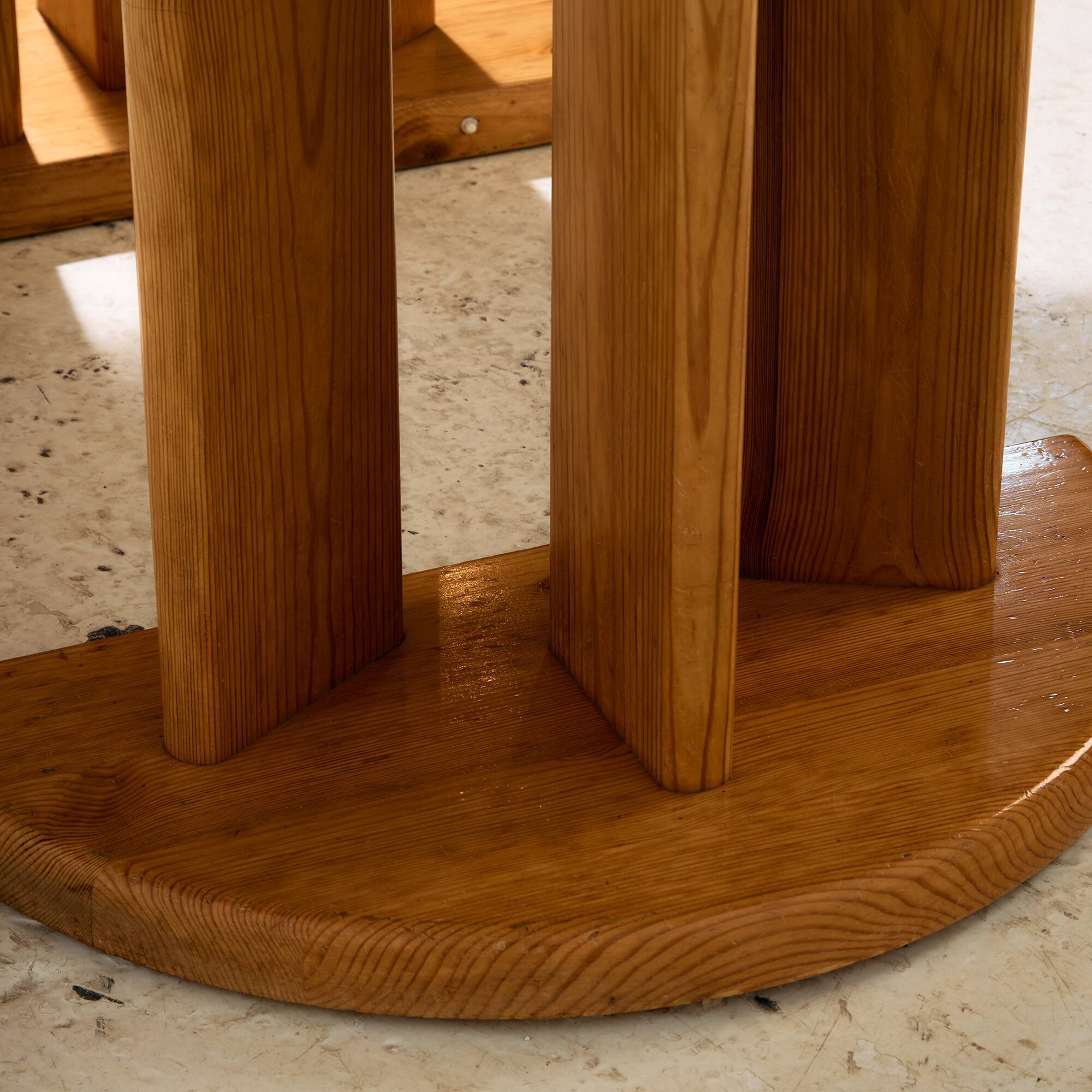 Pine dining set by Rainer Daumiller for Hirtshals Savvaerk, Set of 7