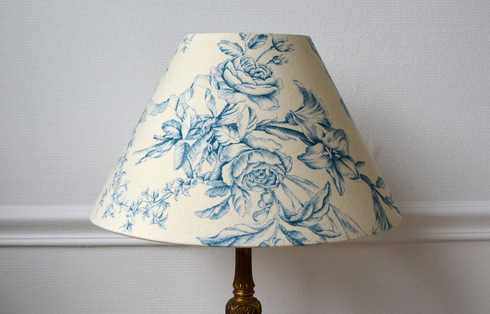 Toile de Jouy floral lampshade