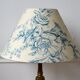 Abat-jour toile de Jouy fleurs