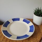Grand plat Badonviller bleu croissillon