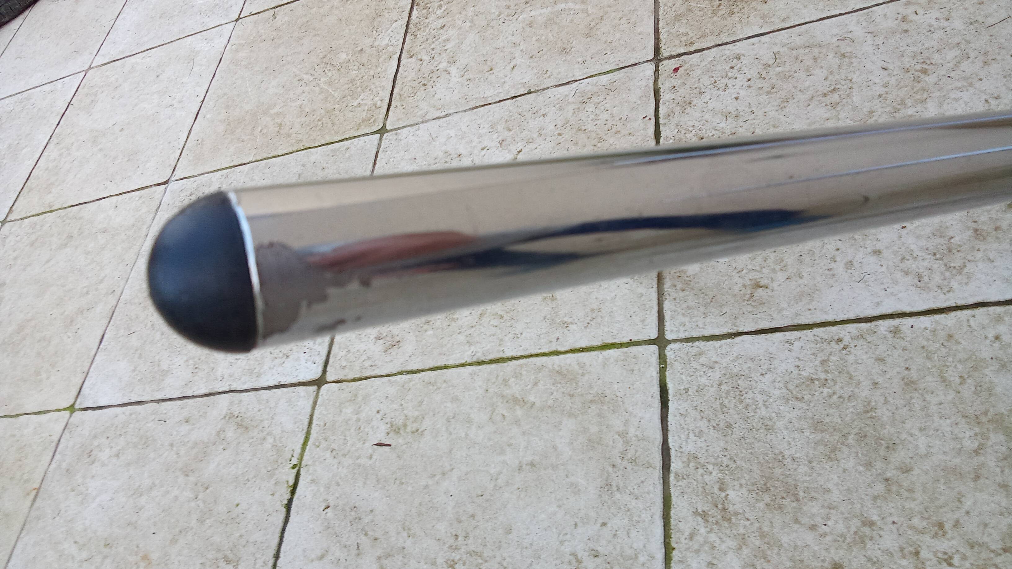 Vintage 70s table with glass and chrome legs.