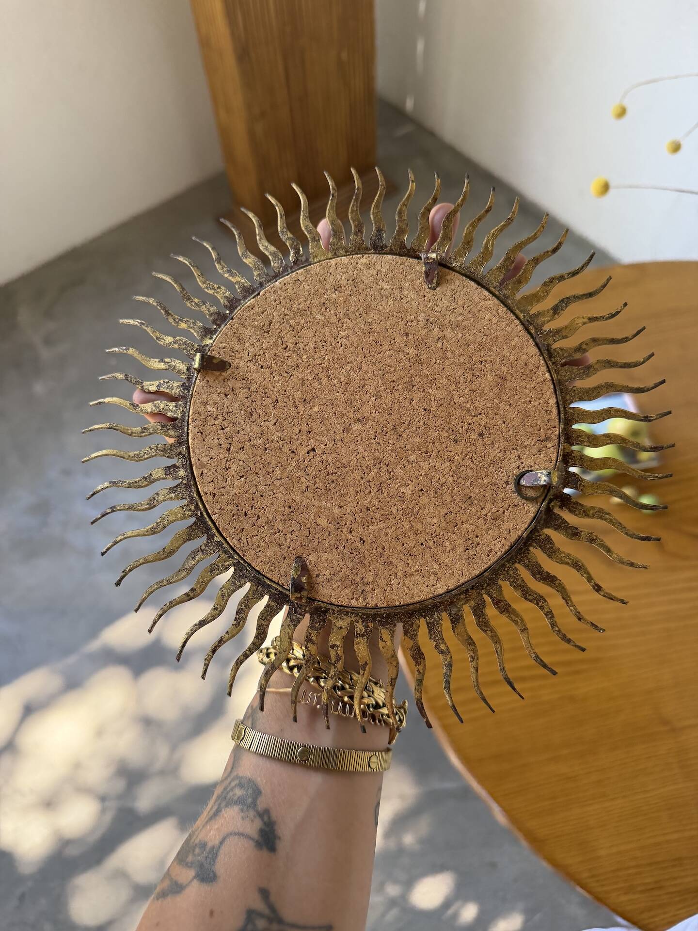 Sun mirror or patinated XS