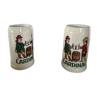 Set of 2 Beer Mugs (1L) - Cardinal