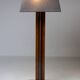 Amsterdam School floor lamp in partially ebonised cherry with a black linen shade.
