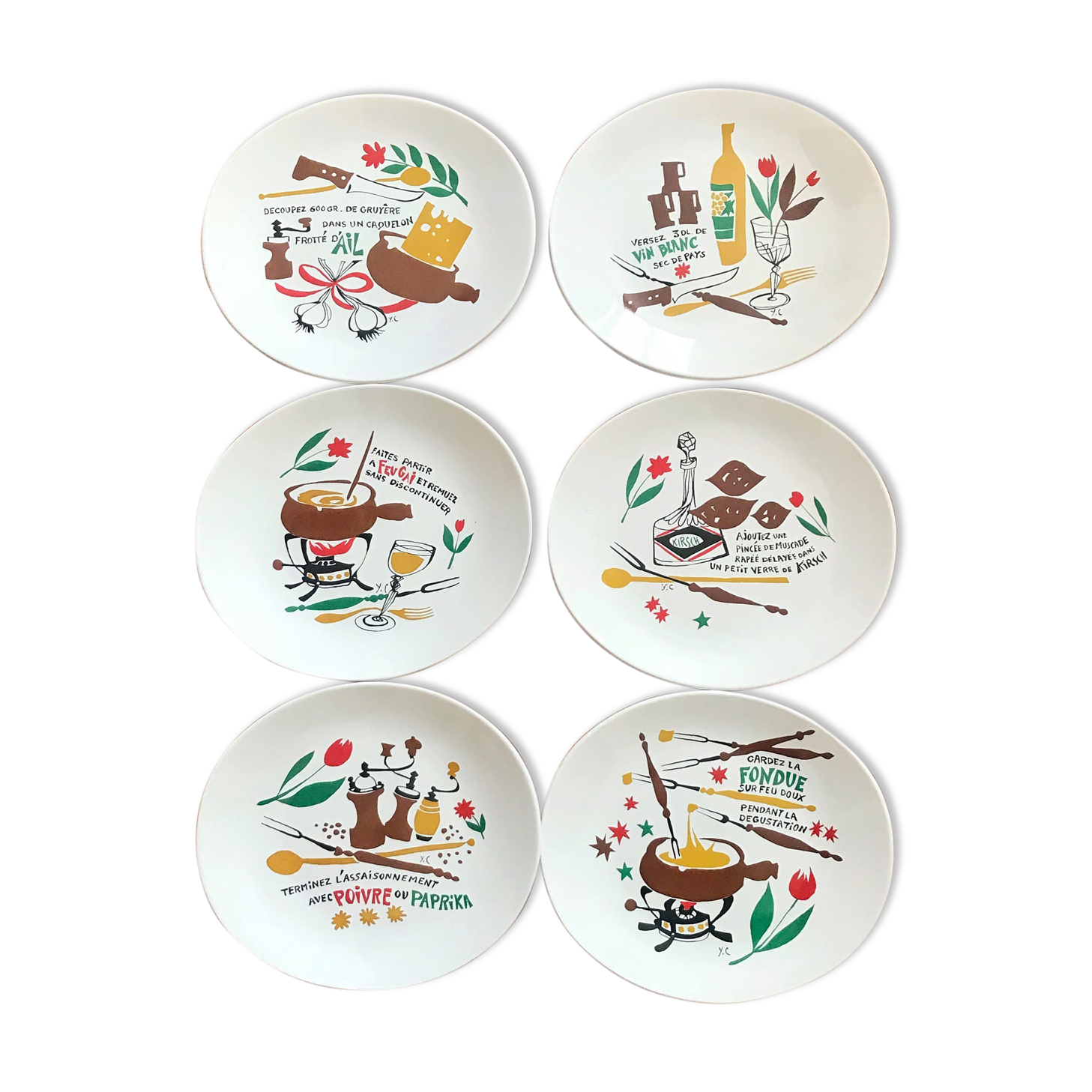 Sallins fondue plates