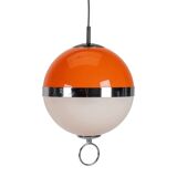 Orange Space Age Ball Sphere Pendant Lamp