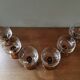 Set of 6 vintage Champagne glasses, amber base