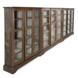 Large display case in old patinated teak