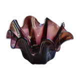 Bougeoir en verre Murano violet
