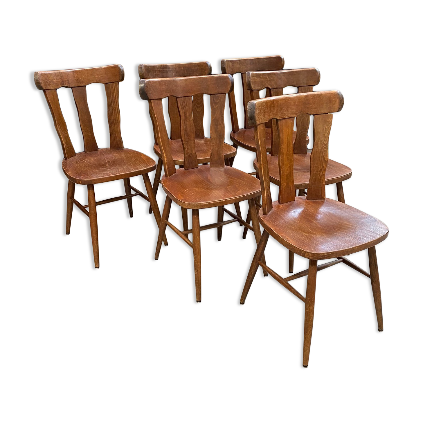 Suite de 6 chaises de bistrot