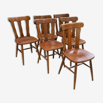 Suite de 6 chaises de bistrot