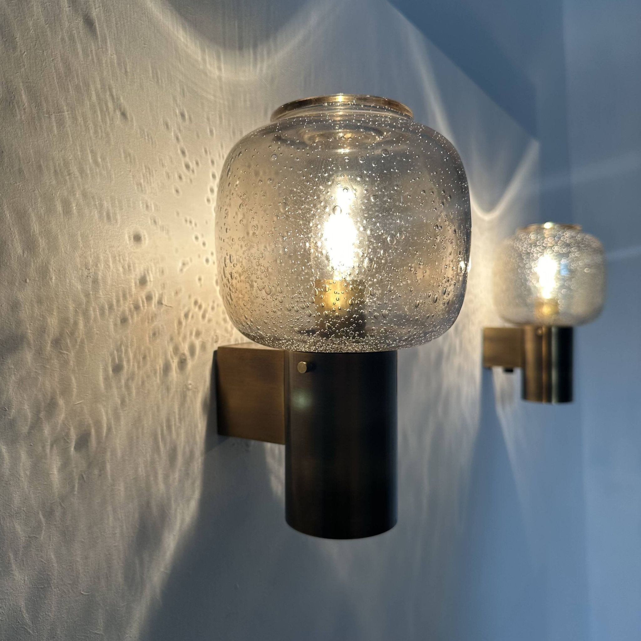 Limburg Glashutte wall lamps , 1970s