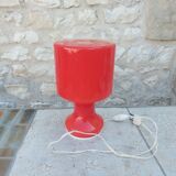 Vintage red opaline lamp from the 70'S